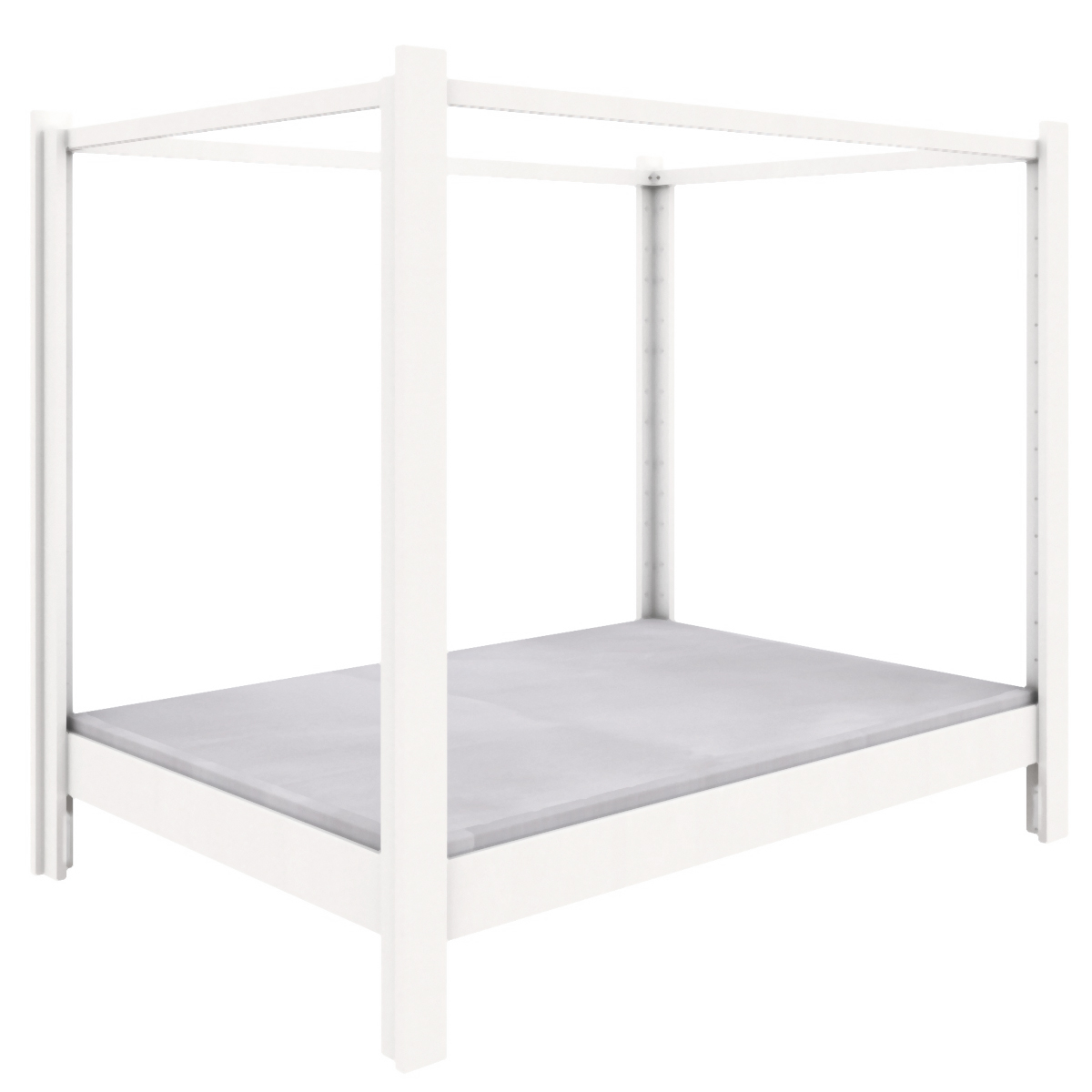 Cama con dosel 140x200cm DESTYLE de Breuyn lacado blanco