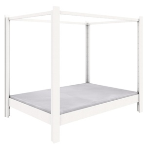 Cama con dosel 140x200cm DESTYLE de Breuyn lacado blanco