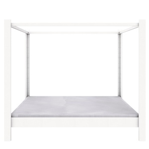 Cama con dosel 140x200cm DESTYLE de Breuyn lacado blanco