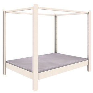 Cama con dosel 140x200cm DESTYLE de Breuyn tintada en blanco