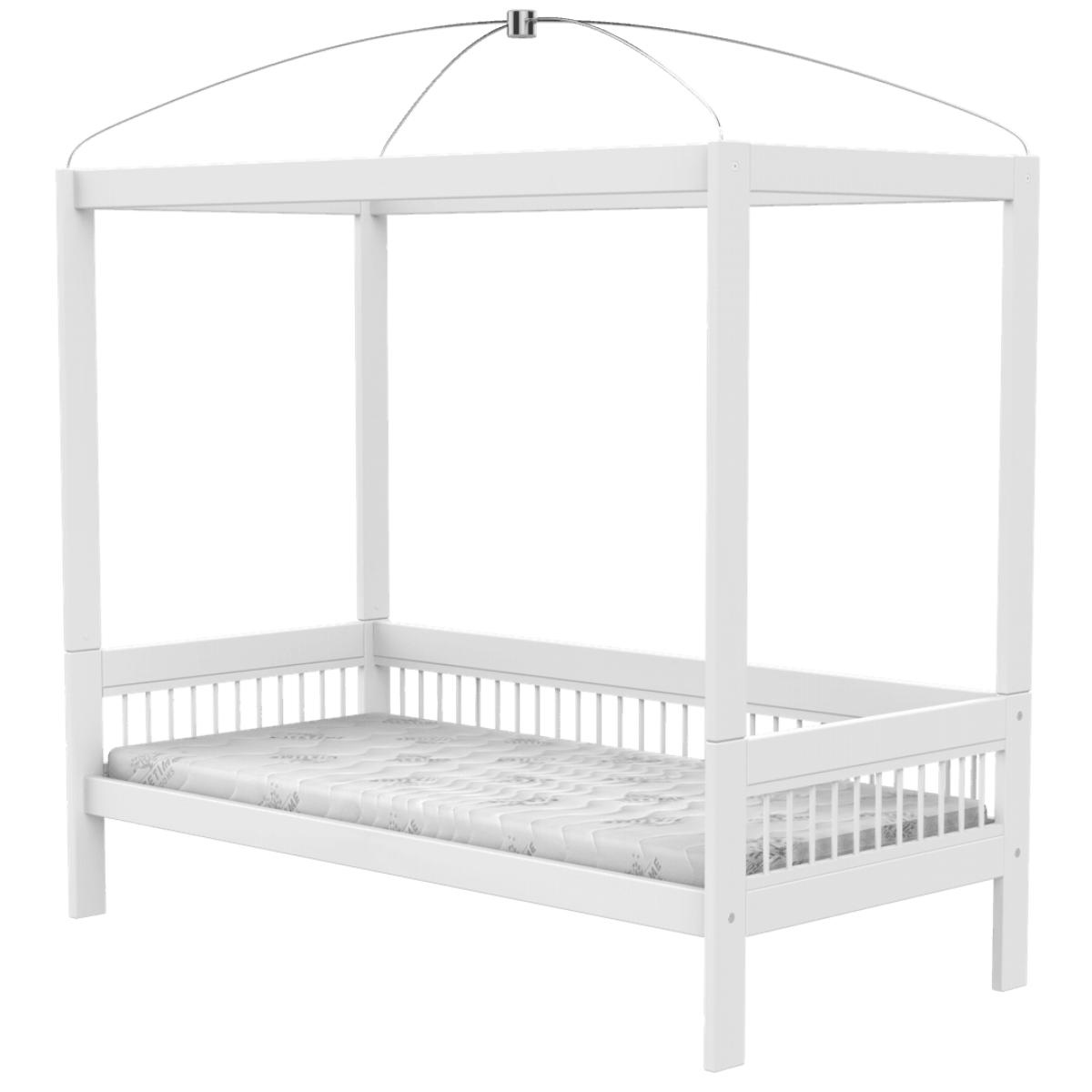Cama dosel-cúpula 90x200cm BREEZE Somier Deluxe Lifetime blanco