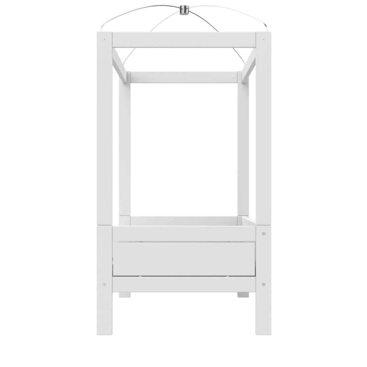 Cama dosel-cúpula 90x200cm somier DELUXE Lifetime blanco