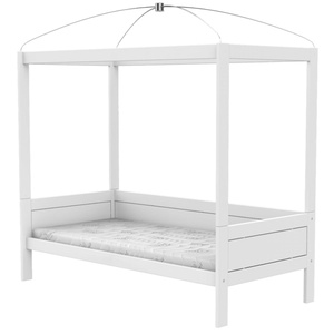 Cama dosel-cúpula 90x200cm somier DELUXE Lifetime blanco
