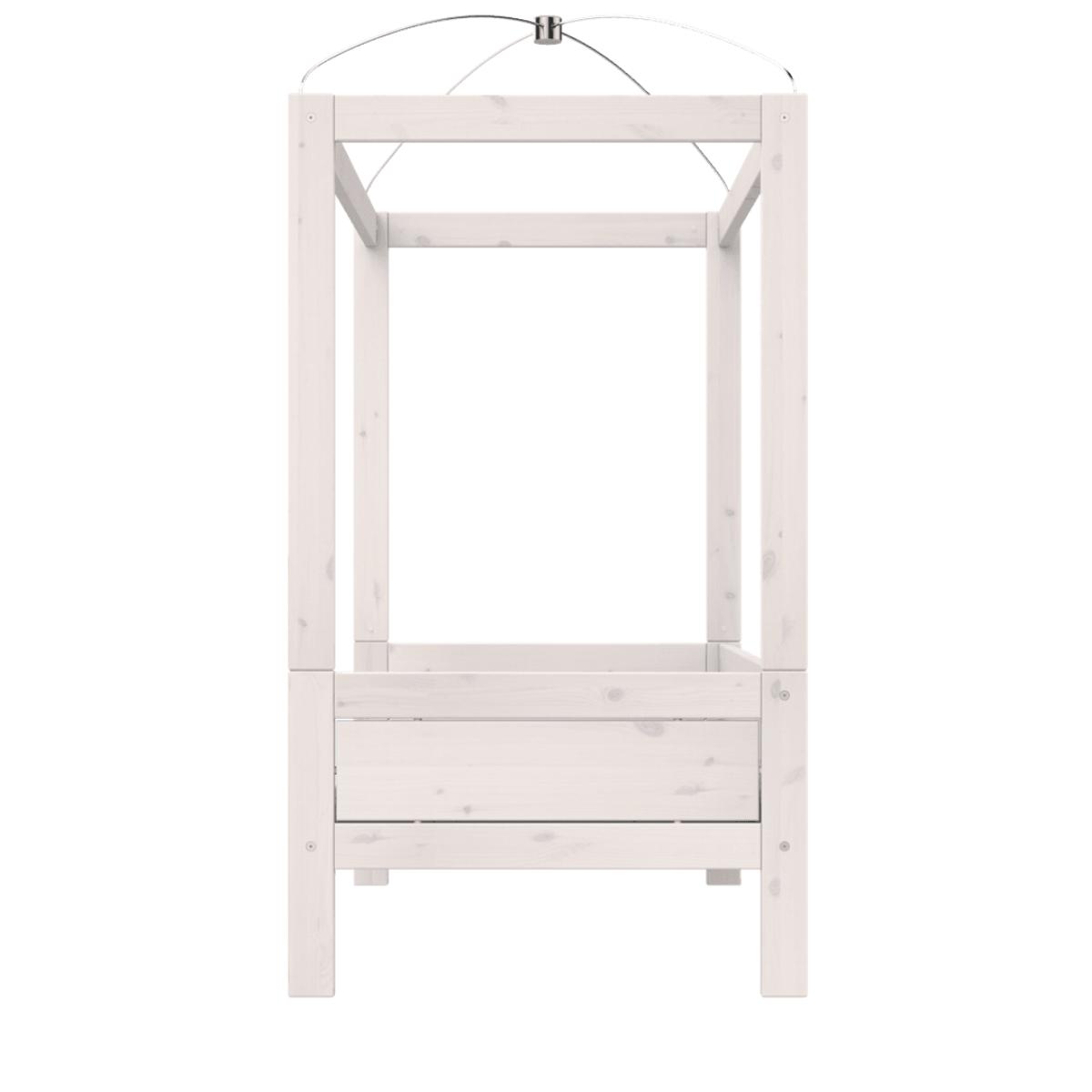 Cama dosel-cúpula 90x200cm somier DELUXE Lifetime blanqueado