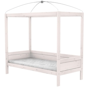 Cama dosel-cúpula 90x200cm somier DELUXE Lifetime blanqueado