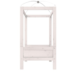 Cama dosel-cúpula 90x200cm somier DELUXE Lifetime blanqueado