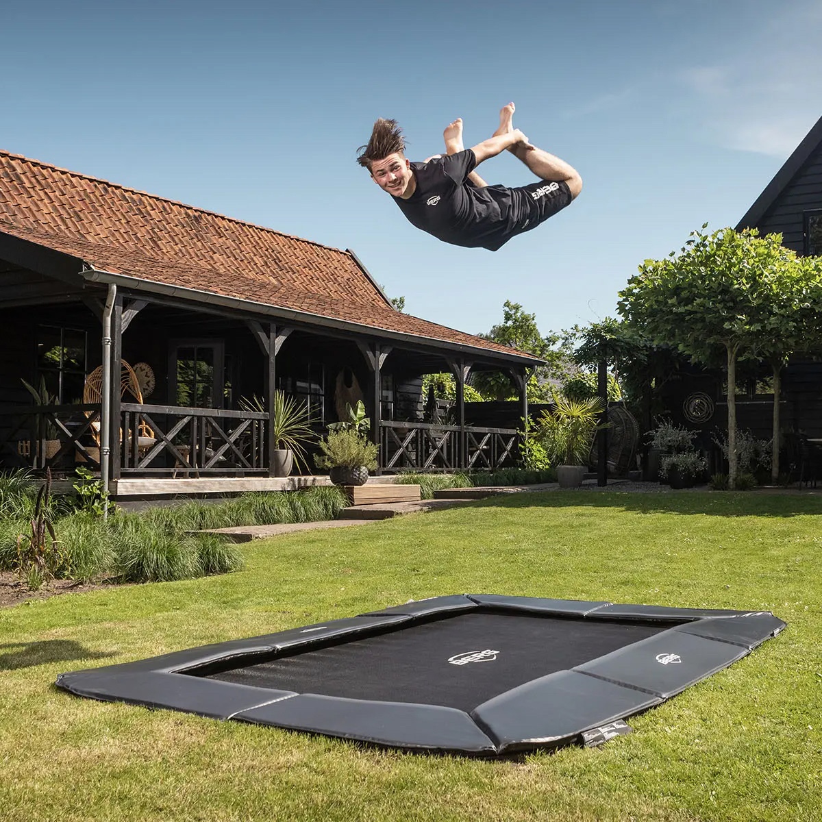 Cama elástica FlatGround 200cm SPORT ULTIM CHAMPION Berg gris