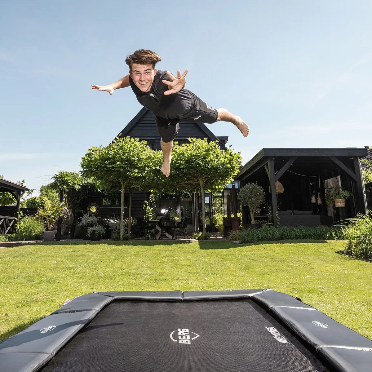 Cama elástica FlatGround 200cm SPORT ULTIM CHAMPION Berg gris