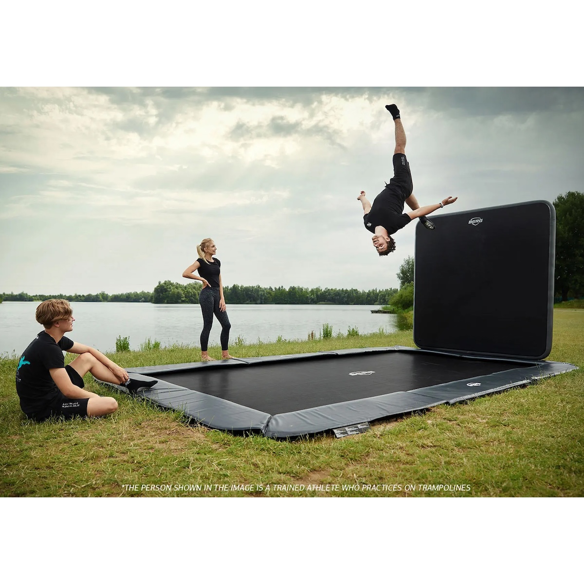 Cama elástica FlatGround 410cm SPORTS ULTIM CHAMPION+AeroWall Berg gris
