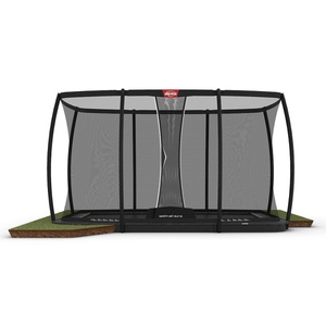 Cama elástica FlatGround 410cm ULTIM CHAMPION+red seguridad Deluxe XL Berg gris
