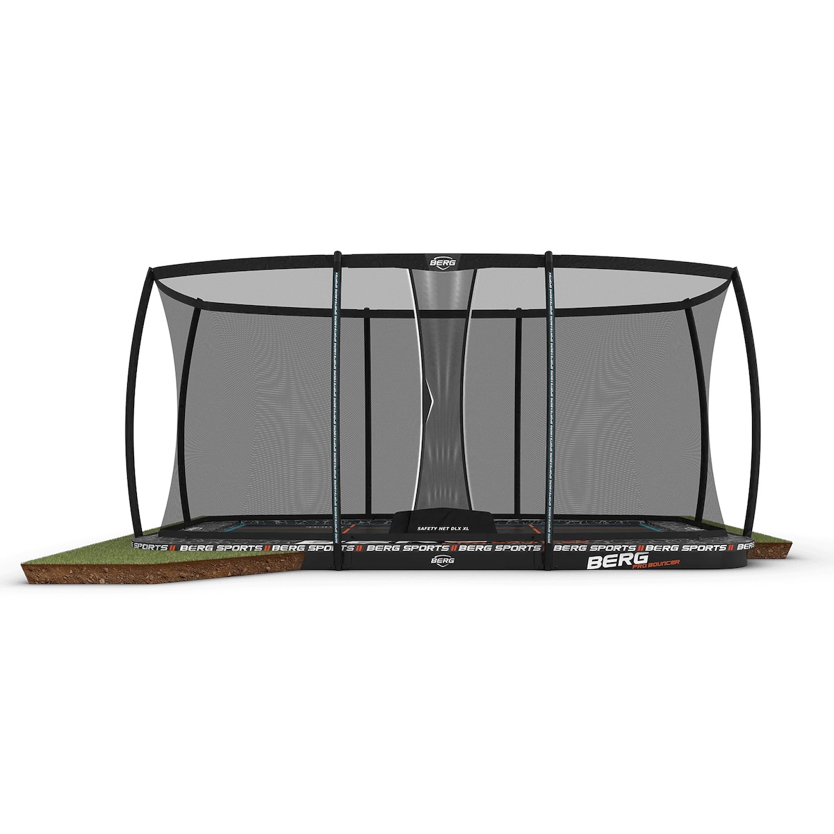 Cama elástica FlatGround 500cm SPORTS ULTIM PRO BOUNCER+red seguridad XL Berg