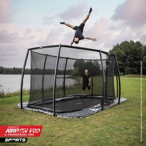 Cama elástica FlatGround 5x5m ULTIM PRO BOUNCER+red seguridad Deluxe XL Berg