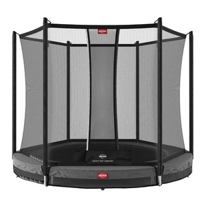Cama elástica InGround 200cm FAVORIT+red seguridad confort Berg gris