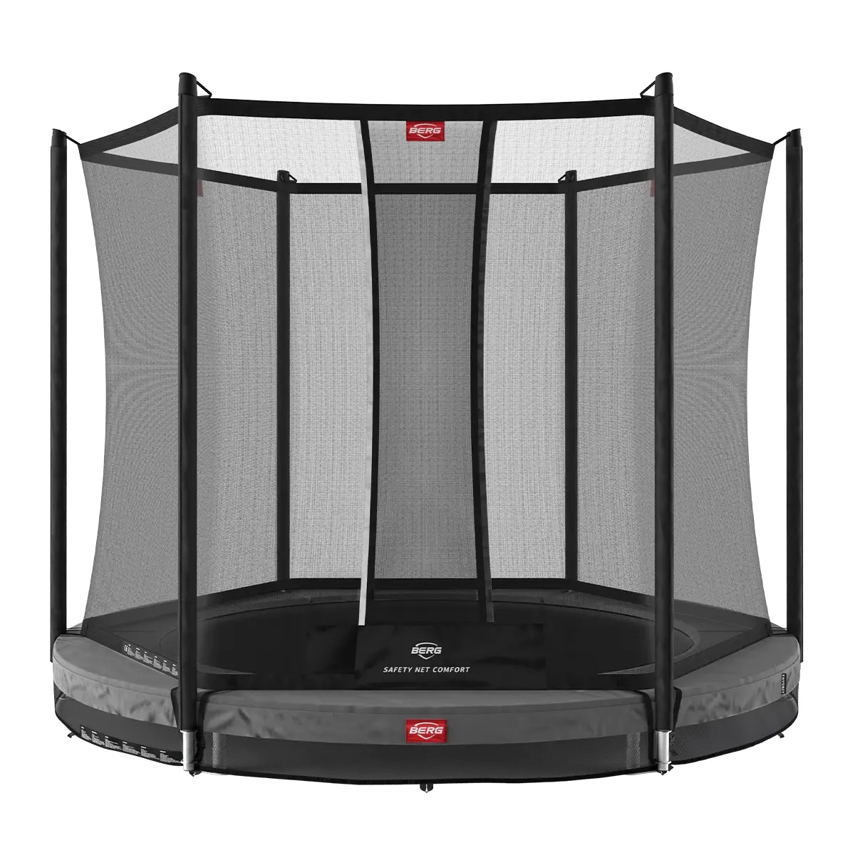 Cama elástica InGround 270cm FAVORIT+red seguridad confort Berg gris