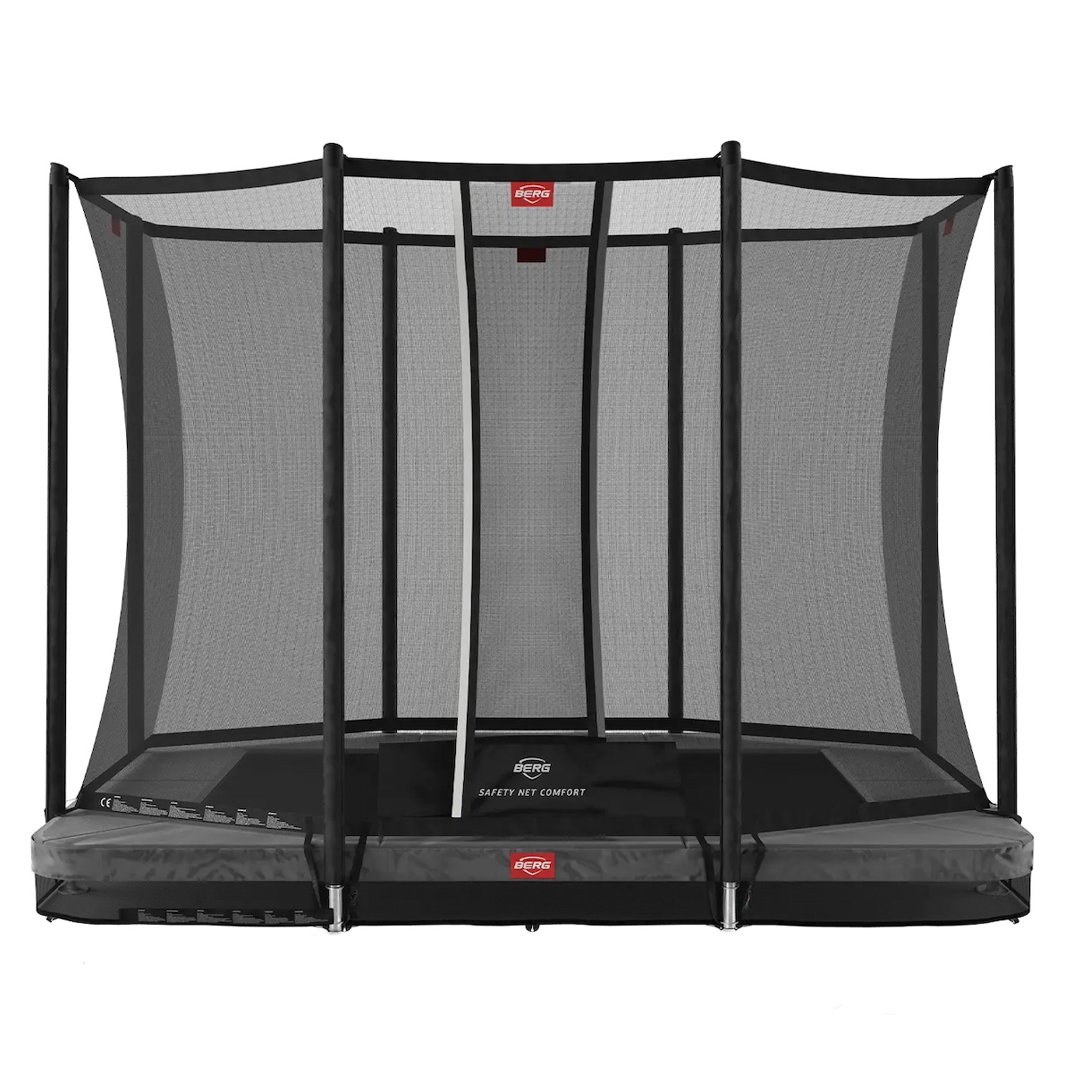 Cama elástica InGround 280cm ULTIM FAVORIT+red seguridad confort Berg gris