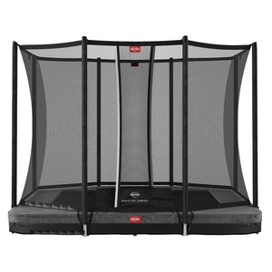 Cama elástica InGround 280cm ULTIM FAVORIT+red seguridad confort Berg gris