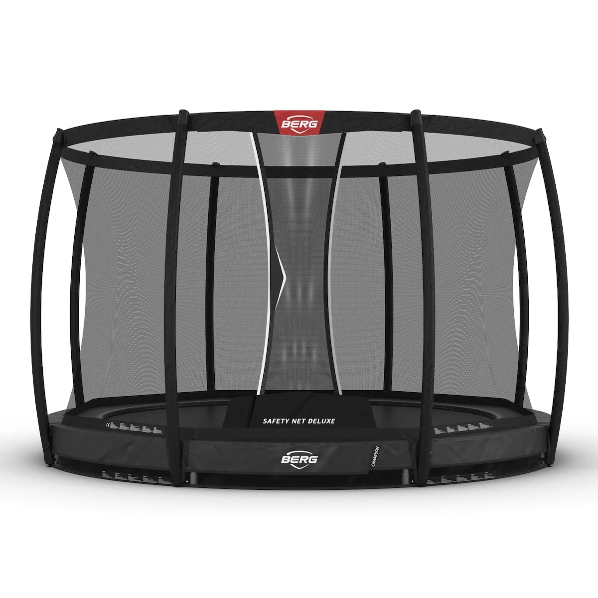 Cama elástica InGround 330cm CHAMPION+red seguridad Deluxe Berg gris