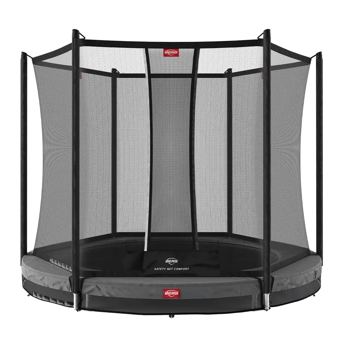 Cama elástica InGround 330cm FAVORIT+red seguridad confort Berg gris