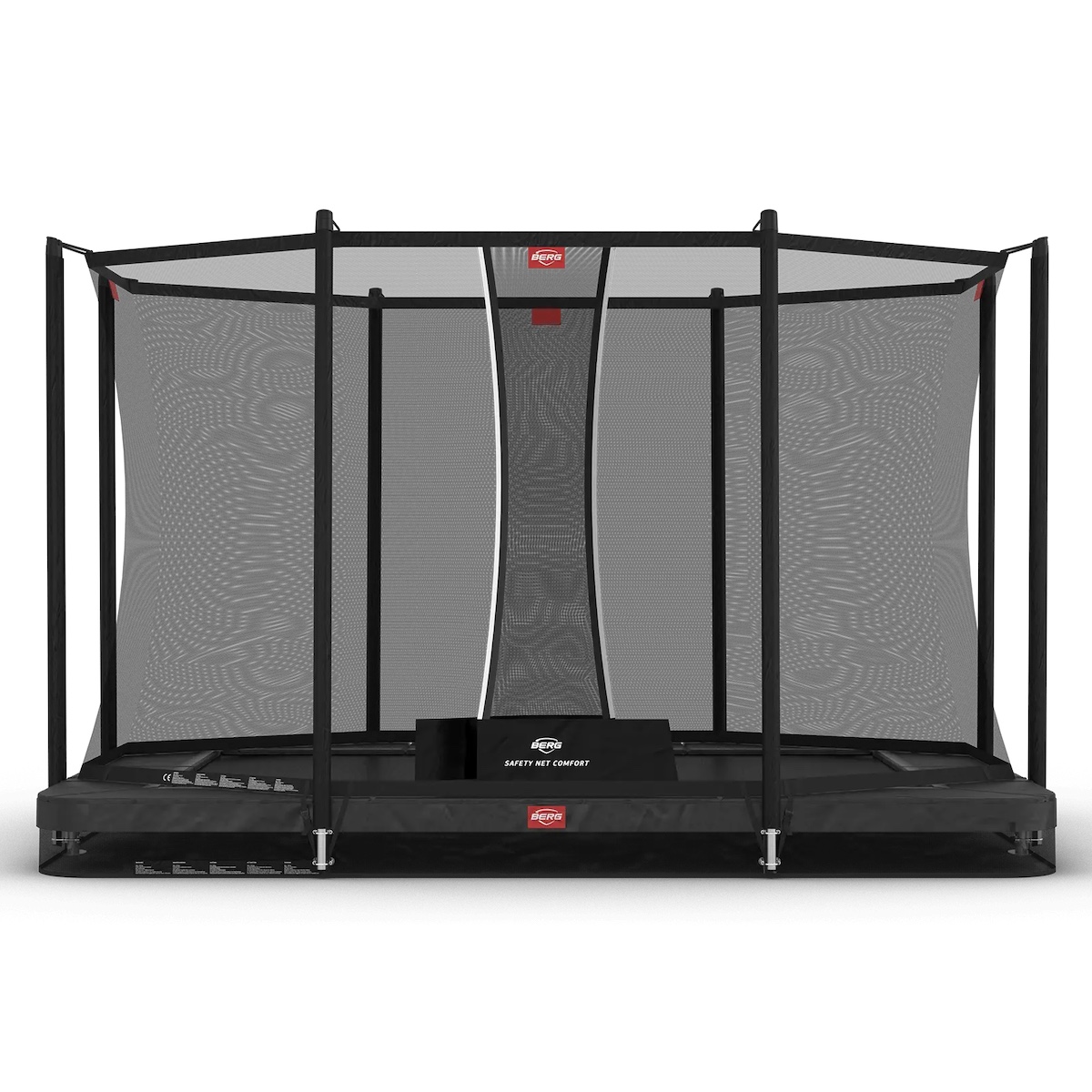 Cama elástica InGround 330cm ULTIM FAVORIT+red seguridad confort Berg gris