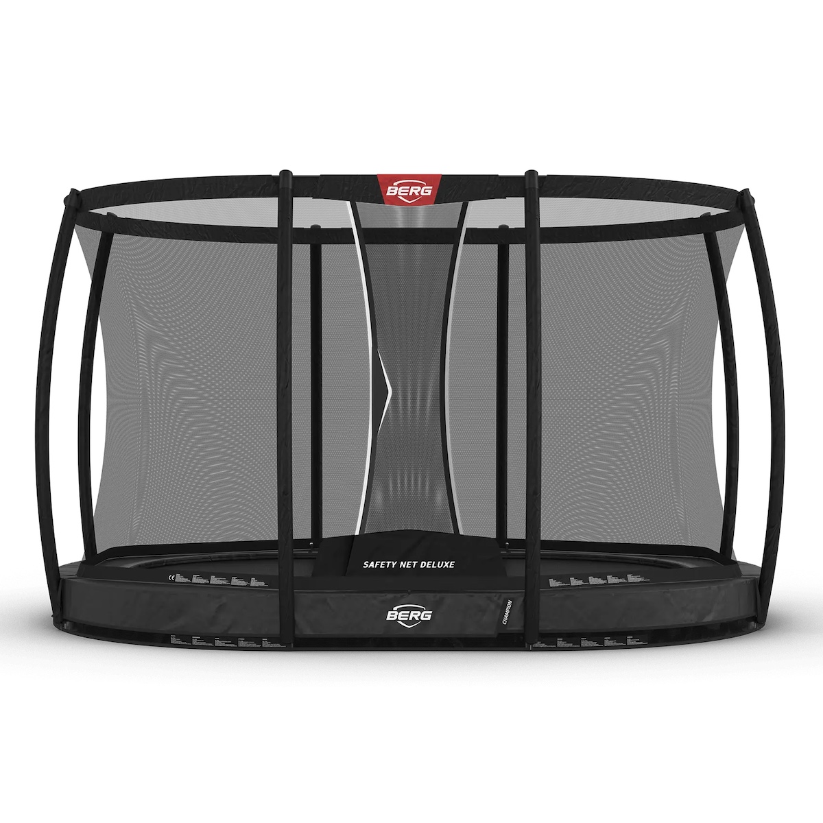 Cama elástica InGround 350cm GRAND CHAMPION+red seguridad Deluxe Berg gris