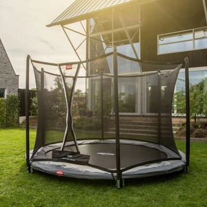 Cama elástica InGround 380cm FAVORIT+red seguridad confort Berg gris