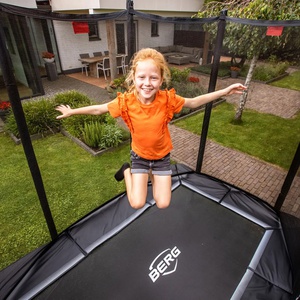 Cama elástica InGround 410cm ULTIM FAVORIT+red seguridad confort Berg gris