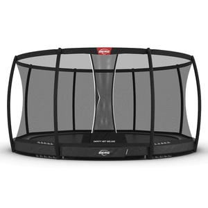 Cama elástica InGround 430cm CHAMPION+red seguridad Deluxe Berg gris