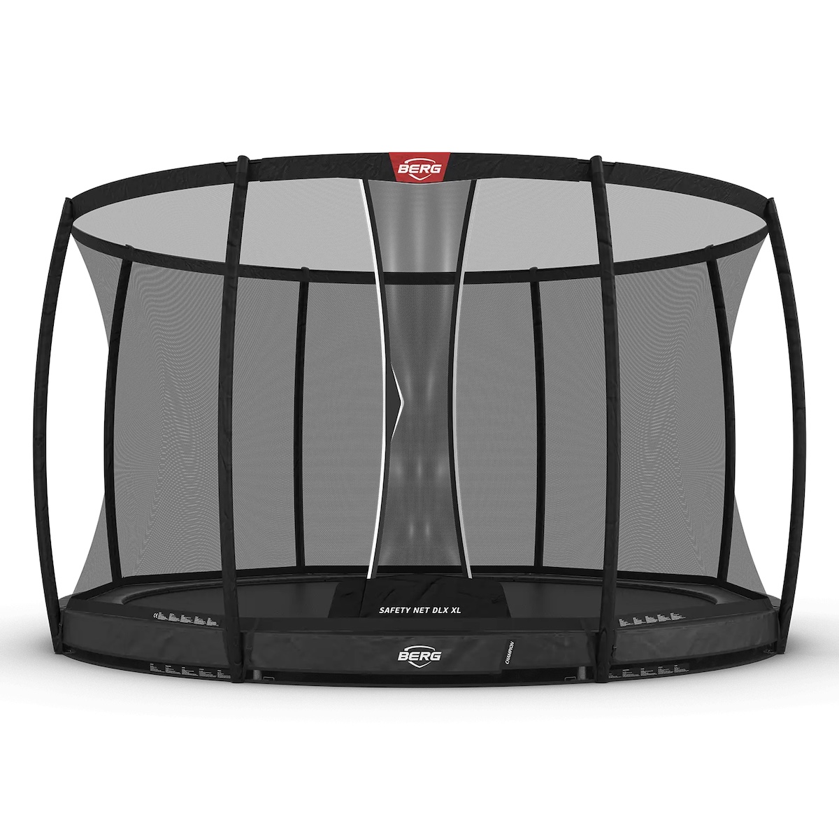 Cama elástica InGround 430cm CHAMPION+red seguridad Deluxe XL Berg gris