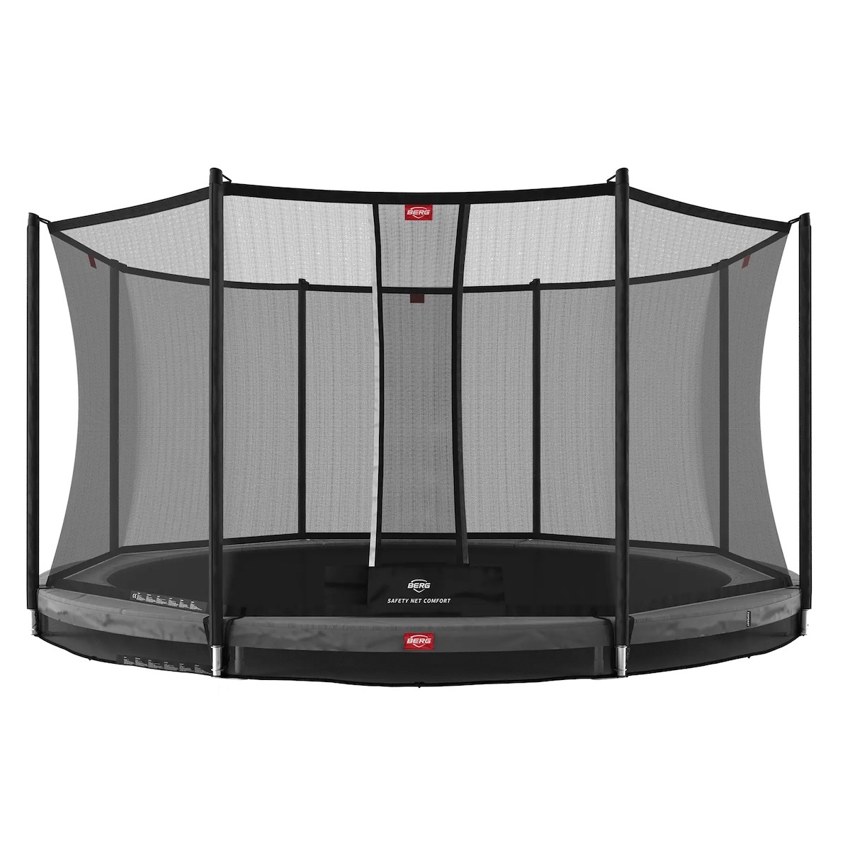 Cama elástica InGround 430cm FAVORIT+red seguridad confort Berg gris