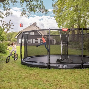 Cama elástica InGround 520cm GRAND CHAMPION+red seguridad Deluxe Berg gris