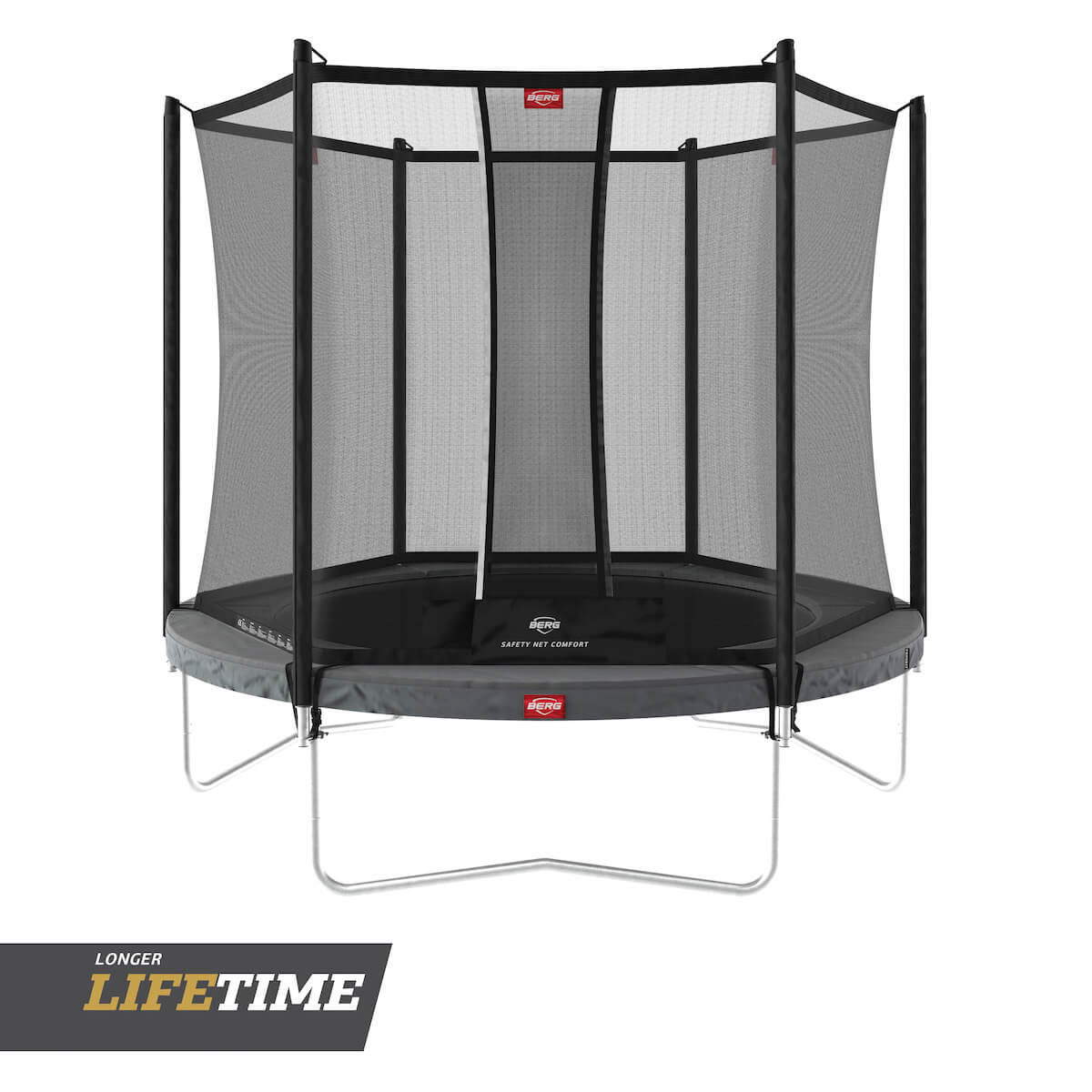 Cama elástica Regular 270cm FAVORIT+red seguridad confort Berg gris