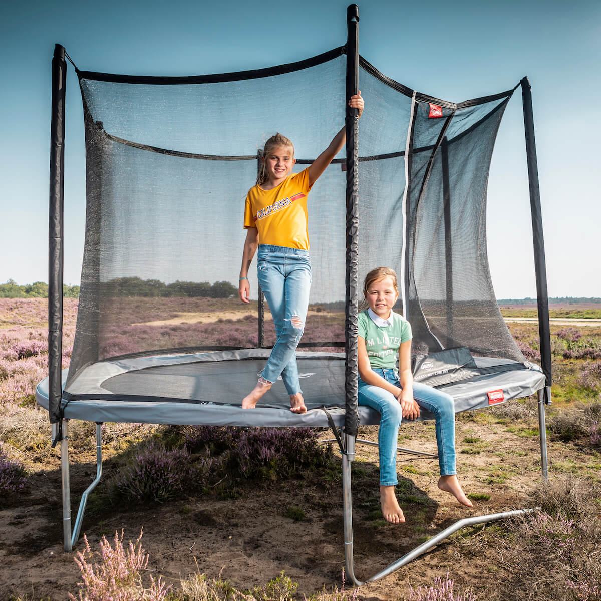 Cama elástica Regular 270cm FAVORIT+red seguridad confort Berg gris
