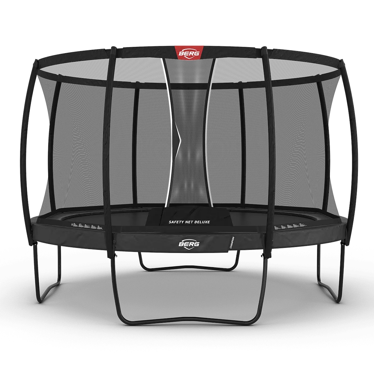 Cama elástica Regular 380cm CHAMPION+red seguridad Deluxe Berg gris