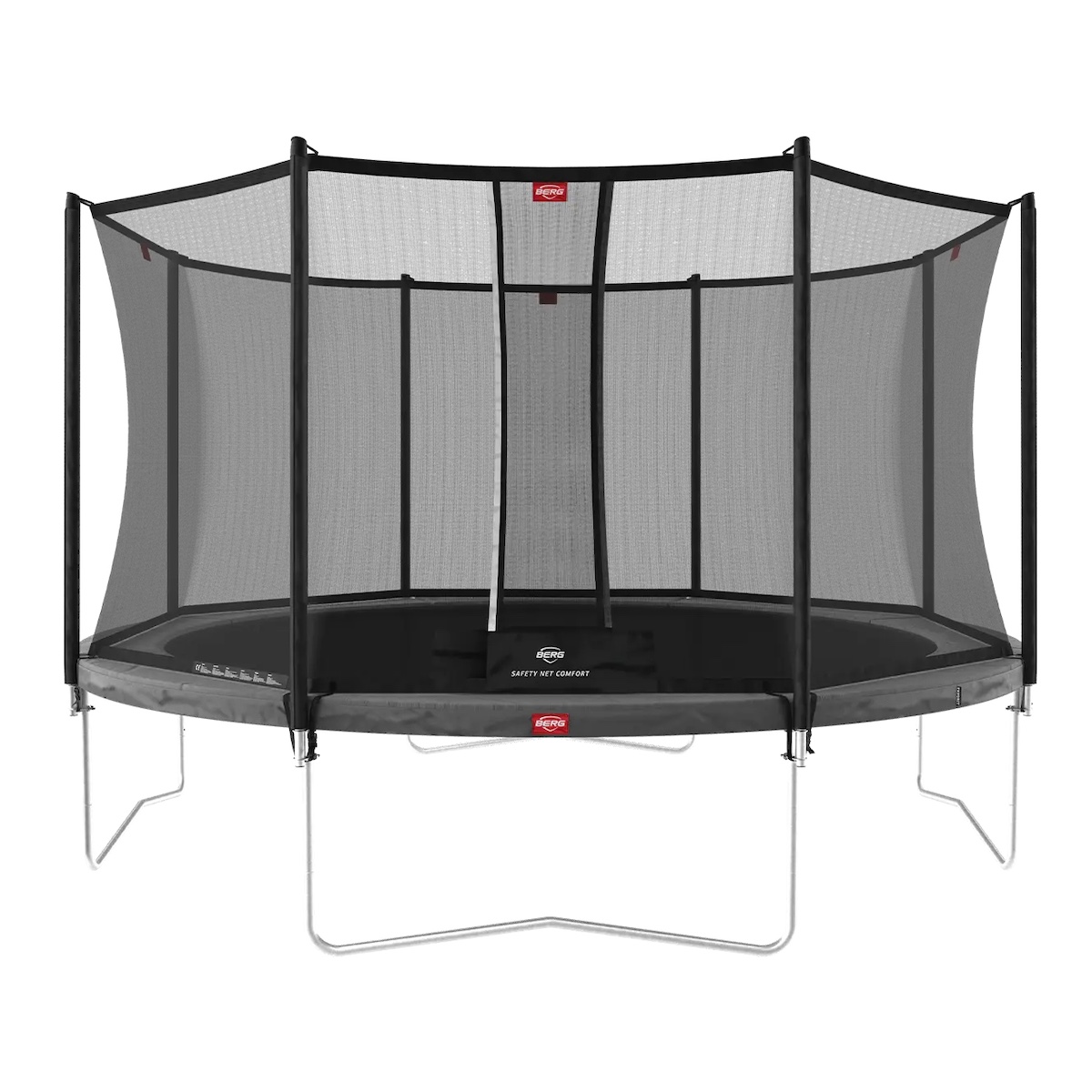 Cama elástica Regular 380cm FAVORIT+red seguridad confort Berg gris
