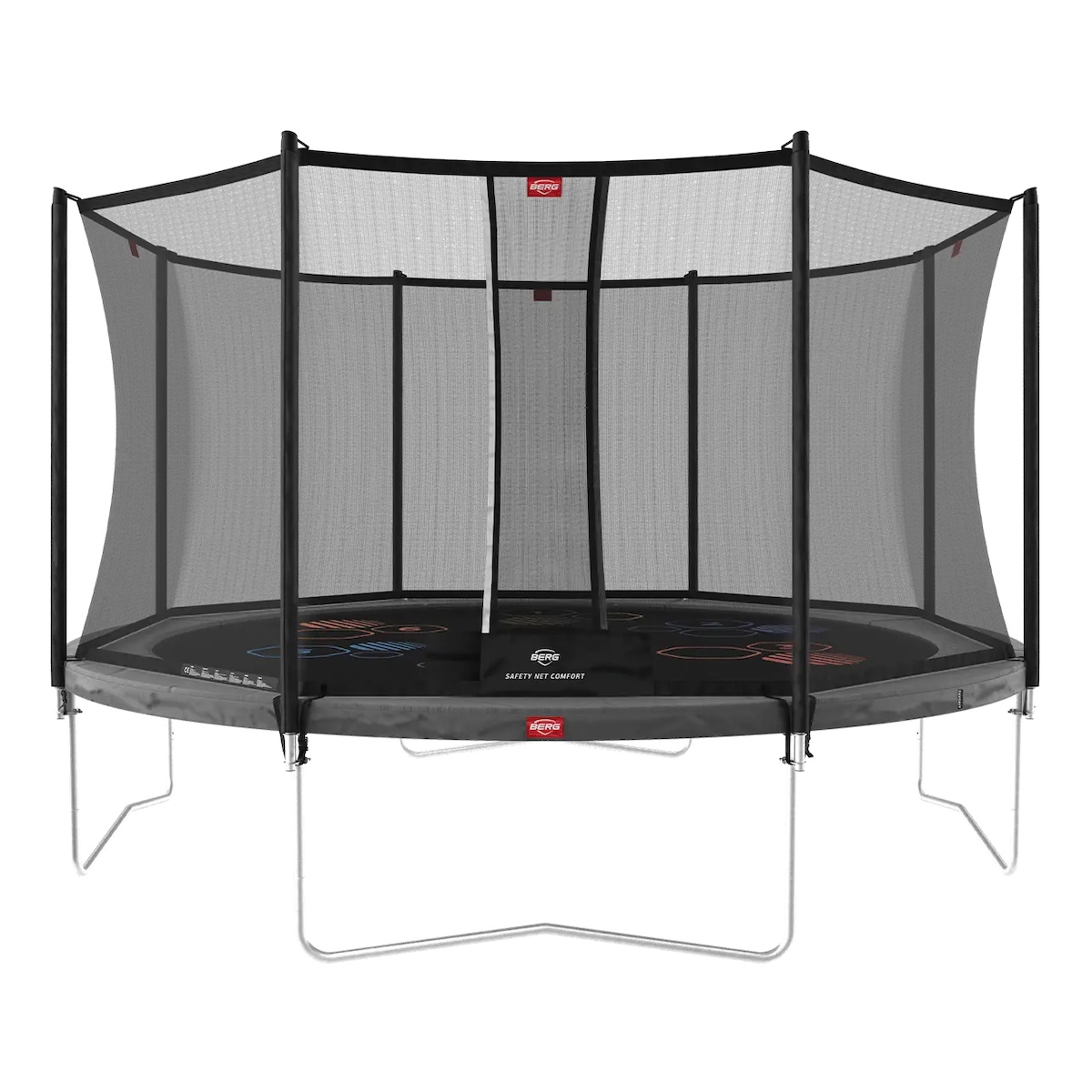 Cama elástica Regular 430cm FAVORIT+red seguridad confort Berg grey levels
