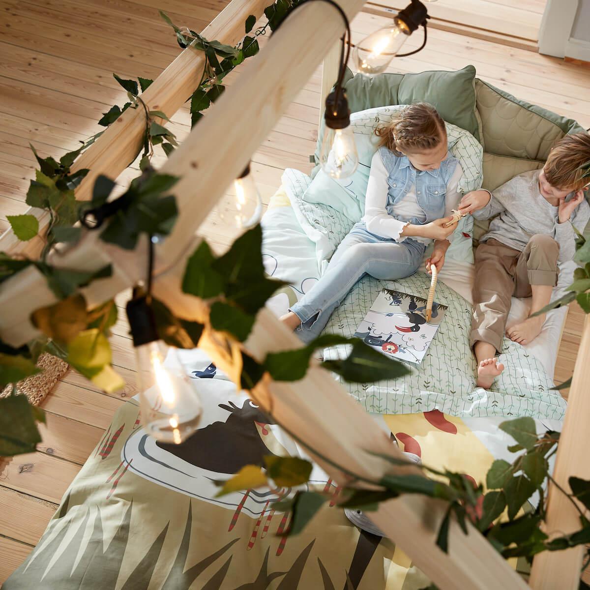 Cama estructura cabaña 90x200cm COTTAGE Flexa natural