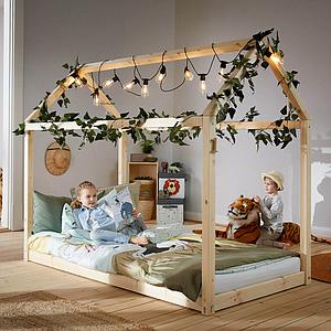 Cama estructura cabaña 90x200cm COTTAGE Flexa natural