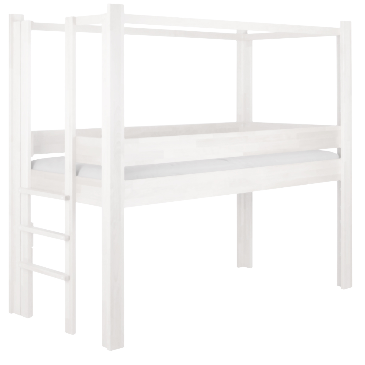 Cama evolutiva 5 en 1 90x200cm escalera lateral DESTYLE de Breuyn lacado blanco