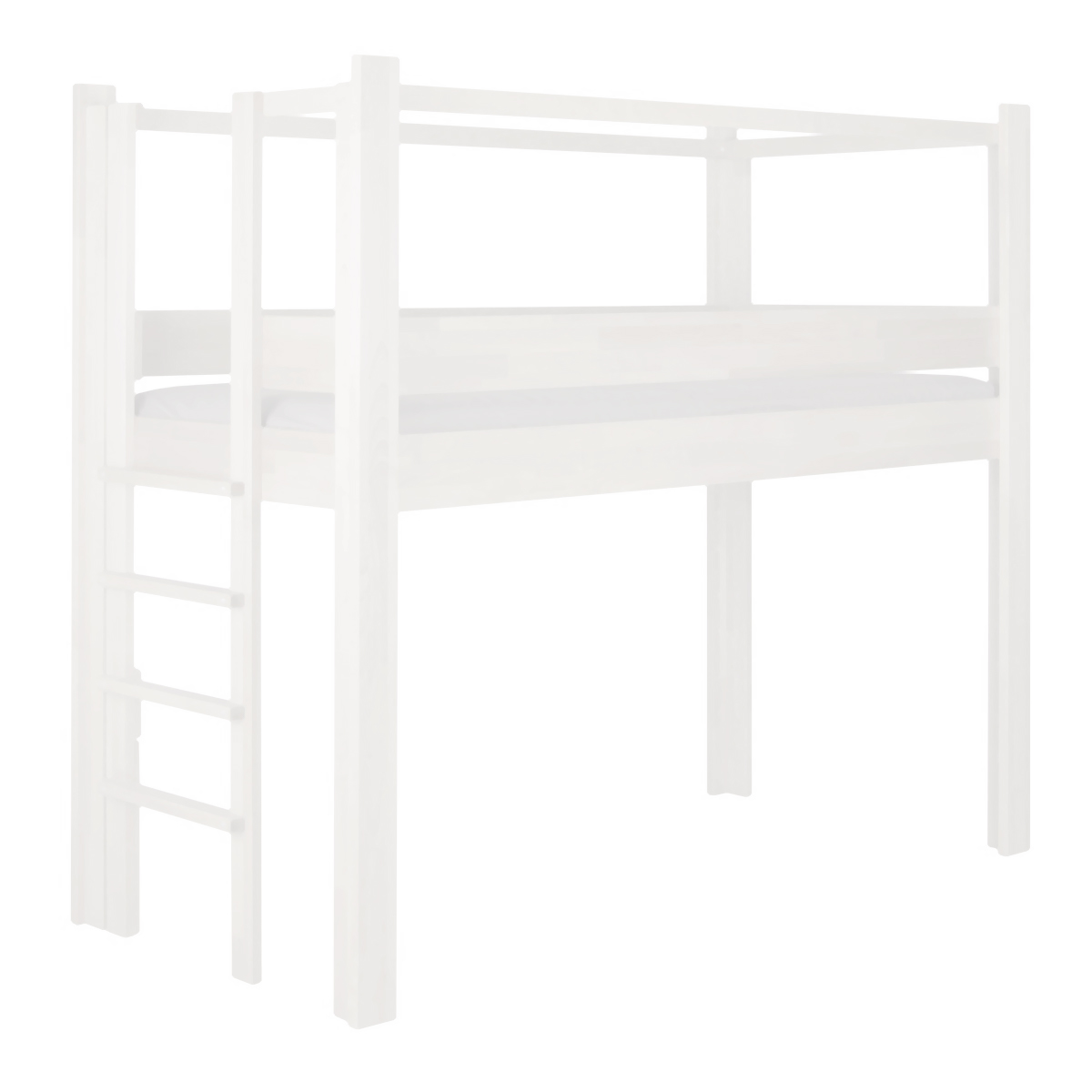 Cama evolutiva 5 en 1 90x200cm escalera lateral DESTYLE de Breuyn lacado blanco