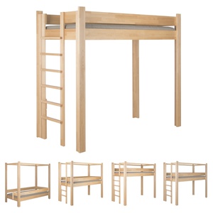 Cama evolutiva 5 en 1 90x200cm escalera lateral DESTYLE de Breuyn natural