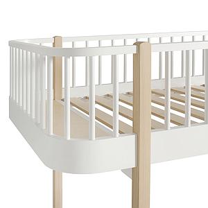 Cama evolutiva alta 90x200cm WOOD ORIGINAL Oliver Furniture blanco-roble