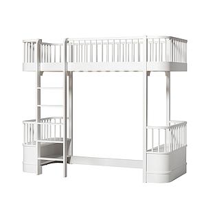 Cama evolutiva alta 90x200cm WOOD ORIGINAL Oliver Furniture blanco