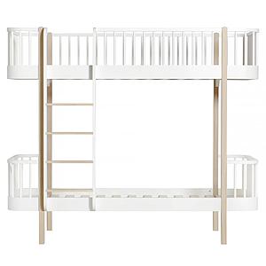 Cama evolutiva literas 90x200cm WOOD ORIGINAL Oliver Furniture blanco-roble