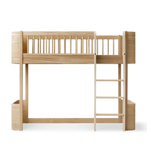 Cama evolutiva media alta 68x162cm WOOD MINI+ Oliver Furniture roble
