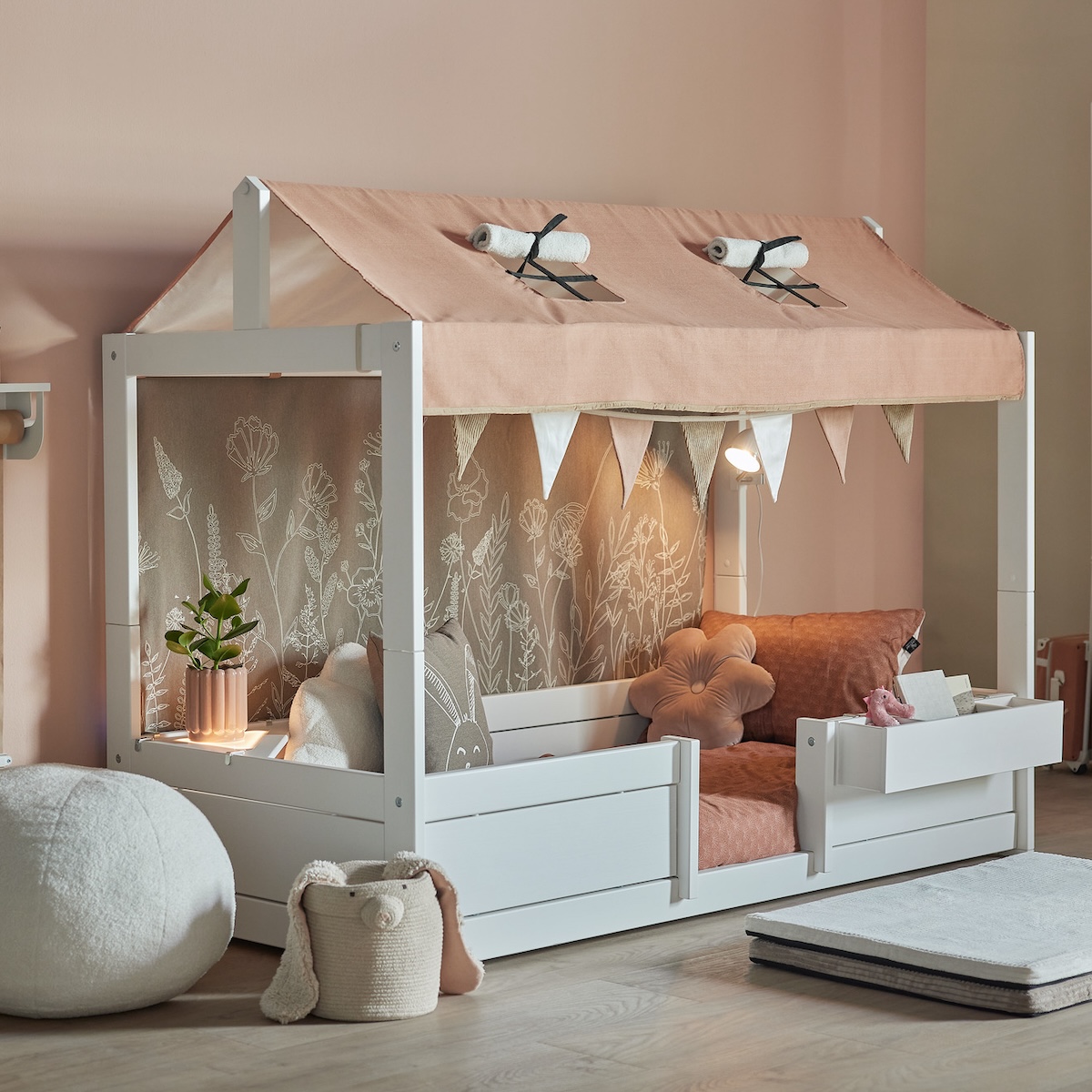 Cama evolutiva techo 90x200cm 4en1 Lifetime blanco