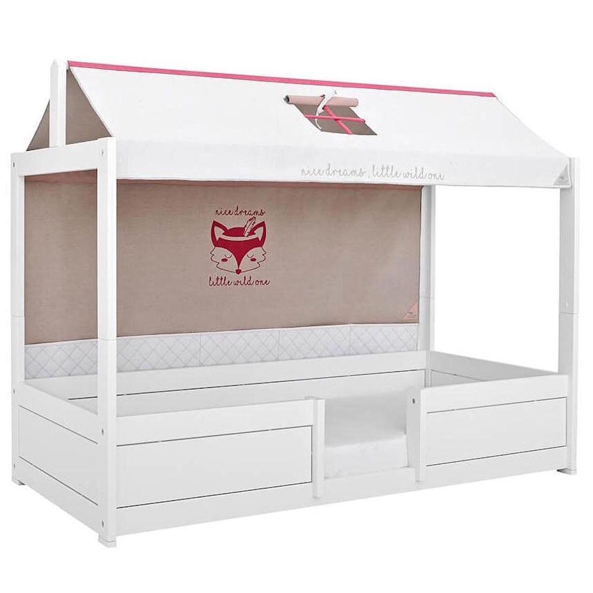 Cama evolutiva techo 90x200cm somier Deluxe 4en1 Lifetime blanco