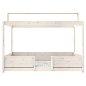Cama evolutiva techo 90x200cm somier Deluxe 4en1 Lifetime blanqueado