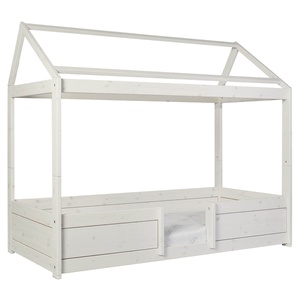 Cama evolutiva-techo casa 90x200cm 4en1 HOUSE Lifetime blanqueado