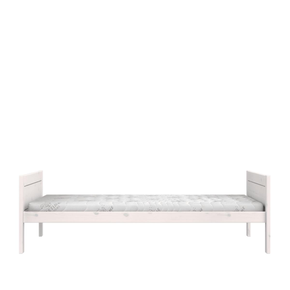 Cama individual 120x200cm somier DELUXE Lifetime blanqueado