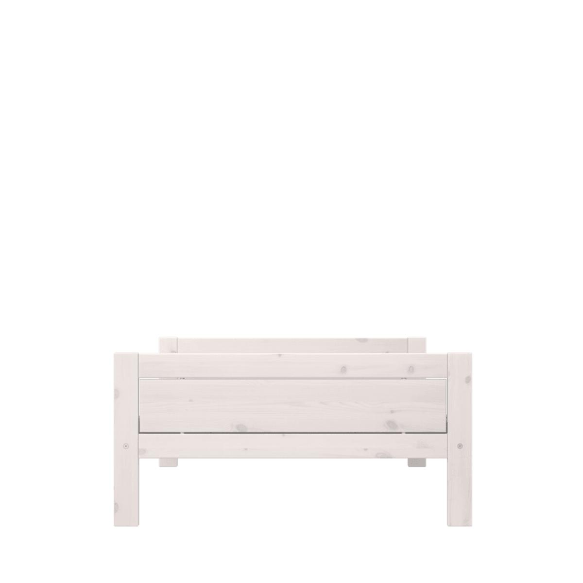 Cama individual 120x200cm somier DELUXE Lifetime blanqueado